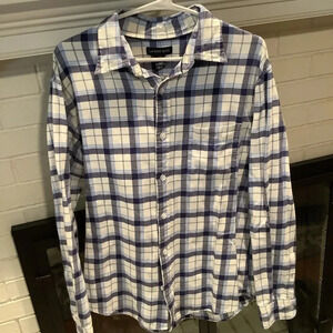 #167 Lands End Thick Soft Flannel Shirt Sz Medium